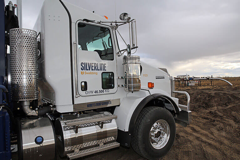 Silverline Swabbing Truck on jobsite