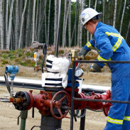 Labourer working on Well-Head